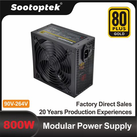 Sootoptek Modular 750w 80 Plus Gold Psu Atx Power Supply For