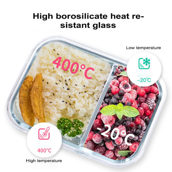 Buy Wholesale China Glass Food Containers Microwave Bento Box Food Storage  Box With Compartments Korean Style & Glass Lunch Box at USD 1.68