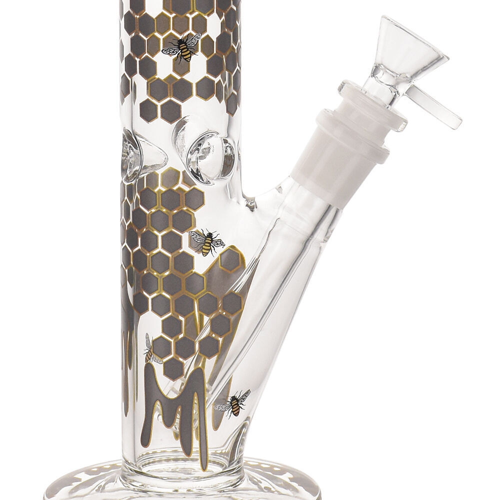 Esigo Hot Sale New Design Six Colors Honeycomb Pattern Straight Tube With Clear Downstem And