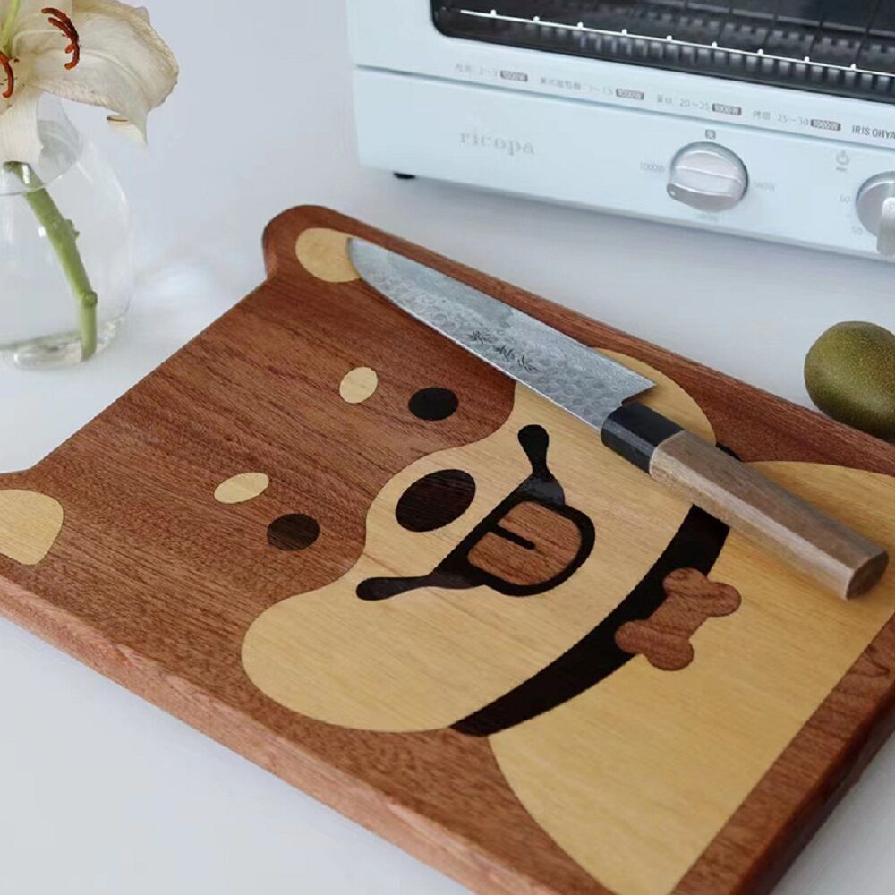 Cute Bear Natural Wooden Cutting Board / Chopping Tray – Peppery Home