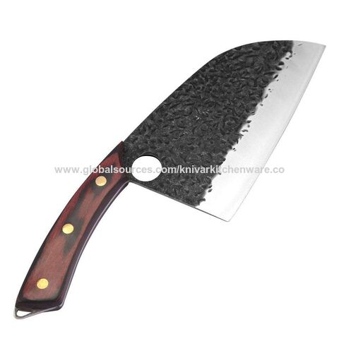 Cuchillo de carnicero Orblue con tajadera de acero inoxidable, cuchilla de  7 pulgadas para cocinas de restaurante o casa