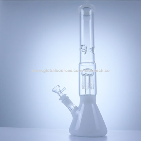 16 Inch Sprinkler Percolator to Circ Ball Perc Bong Glass Water Pipe -  18mm Male Dry Herb Bowl - Black -SmokeDay