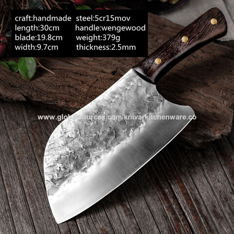 Chef Butcher Knife Handmade Traditional Forged High Steel Kitchen Knives  Cleaver