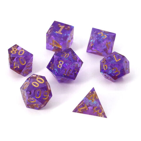 Dice Set Sea Blue Purple Roleplaying Dice Dungeon And Dragons D&d