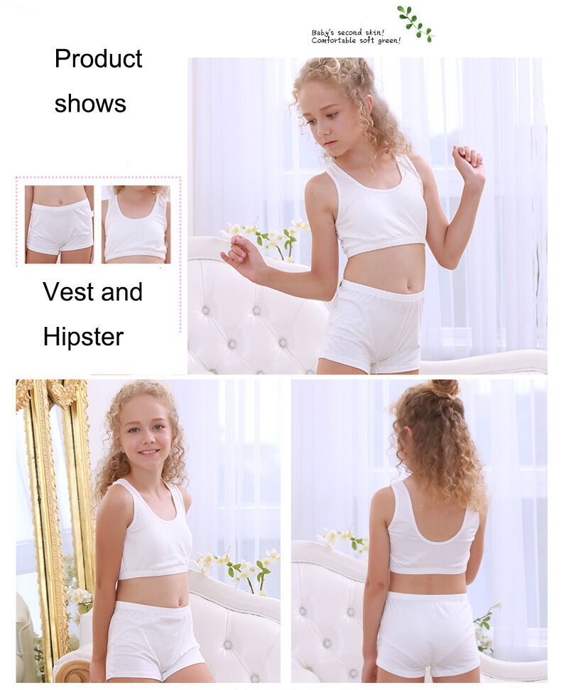 Buy Wholesale China Girl Cotton Bra And Panty Underwear Set With Removaable Padsブラショーツセット & Girl