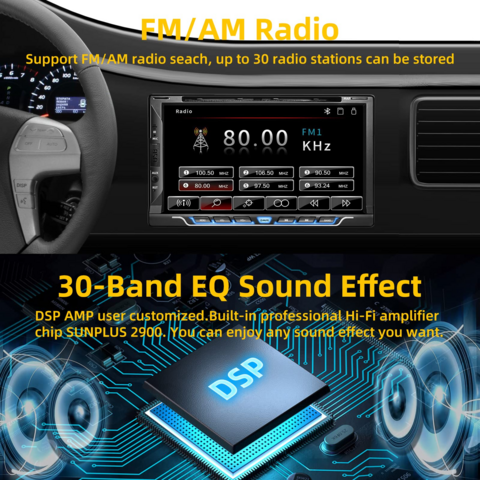 Radio de coche de 4 pulgadas pantalla táctil Compatible con Bluetooth  reproductor MP5 para coche llamada manos libres