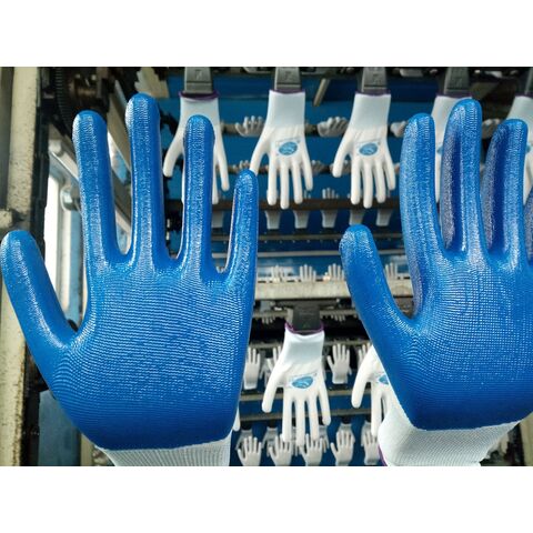 Guantes de Nitrilo de 10 pulgadas, Disponibles en Azul