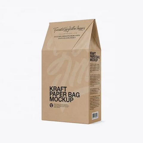 Brown Kraft Paper Flat Bottom Pouch EU Compliant Packaging Wholesale