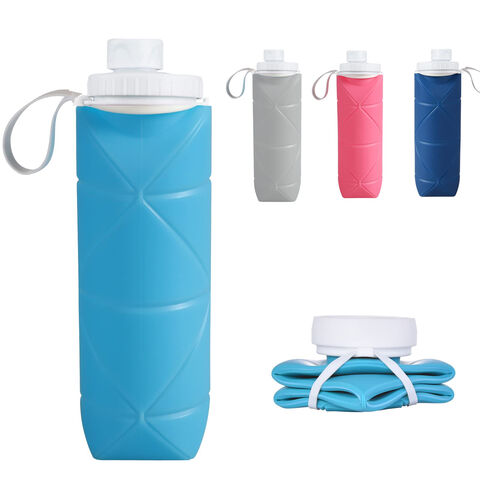 Pack of 2 Collapsible Water Bottles with Straw, 16oz Silicone Foldable  Travel Water Bottle, Leakproo…See more Pack of 2 Collapsible Water Bottles  with