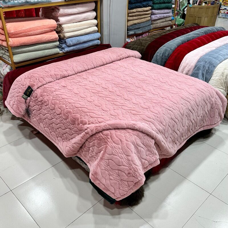 Buy Wholesale China Customized Color Raschel Blanket Winter Embossed
