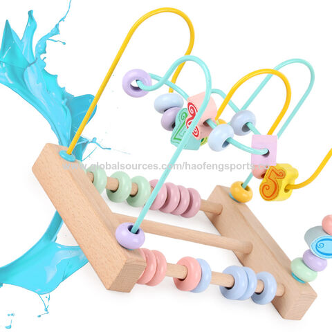 Jouets en bois pour enfants, labyrinthe Montessori, avec perles, boulier,  puzzle, apprentissage précoce - AliExpress