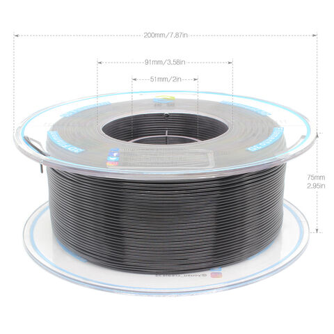 YOUSU Black PLA Plus (PLA+) Filament 1.75 mm 3D Printer Filament