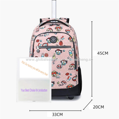 Buy Wholesale China Trolley Rolling Laptop Computer Backpack Wheels  Waterproof Multi-compartment Polyester Nylon Roller & Trolley Backpack  Wheeled Bags School at USD 15.9