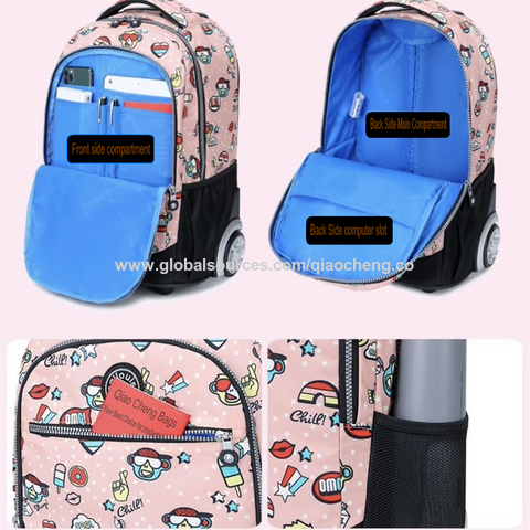 Buy Wholesale China Rolling Backpack Wheeled Bag Travel School Business Use  Large Capacity Trolley Duffel Bag Oem Factory & Trolley Backpack Wheeled  Bags School at USD 15.9