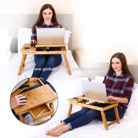 Mesa plegable para ordenador portátil, soporte de elevación ajustable para  cama, sofá, lectura, Tablo de estudio al aire libre - AliExpress