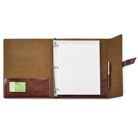 Business A6 Budget Binder Wallet Notebook Customised Brown