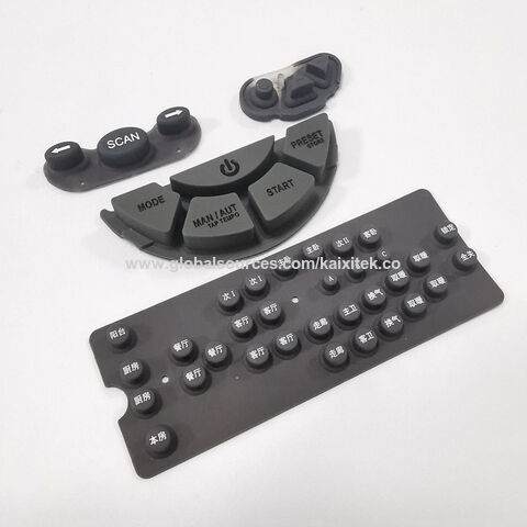 Silicone Keyboard Conductive Rubber Buttons Fix Accessories Keypad for Gifts , 12 Keys, Gray