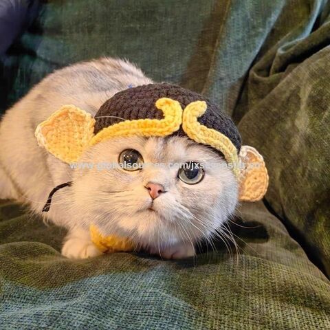 Buy China Wholesale Funny Pet Hat Handmade Knitted Cat Hat For