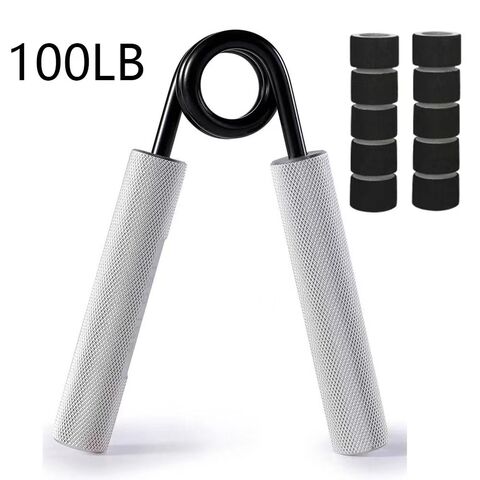 Grip Strength Trainer, 100lb Fitness Metal Hand Grip, No Slip Heavy-Duty Hand Grip Strengthener, Wrist Rehabilitation Developer & Forearm Hand