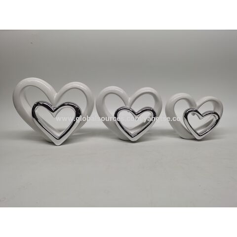 Portavelas de cerámica para San Valentín, decoración para el hogar al por mayor