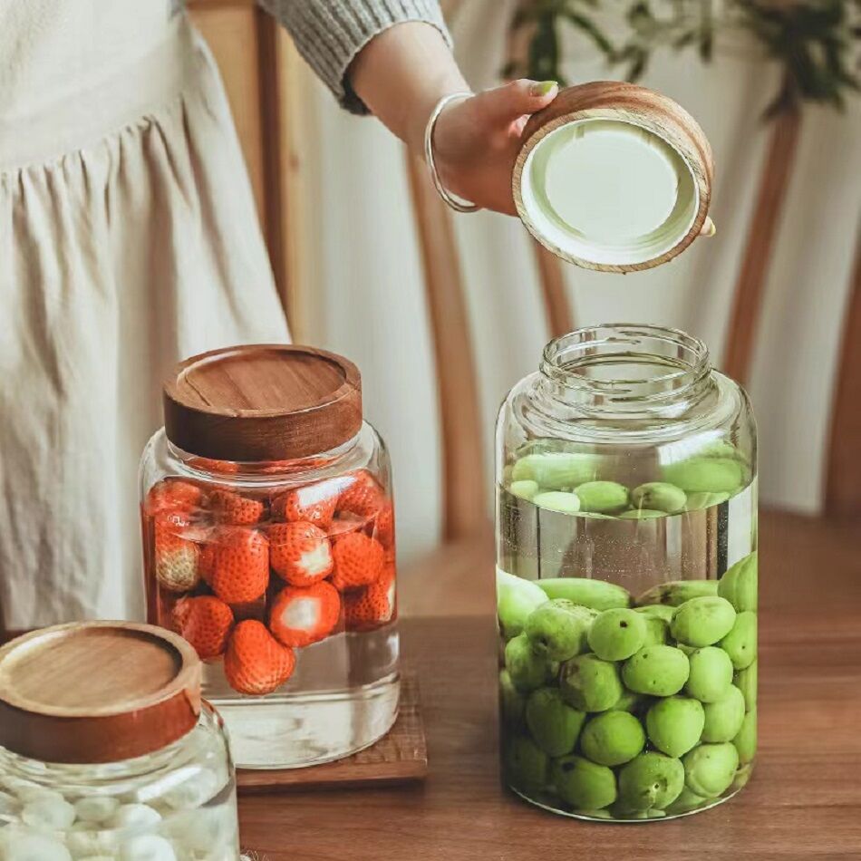 Buy Wholesale China Wholesale 13cm Diameter Screw Cap Glass Wine Jar
