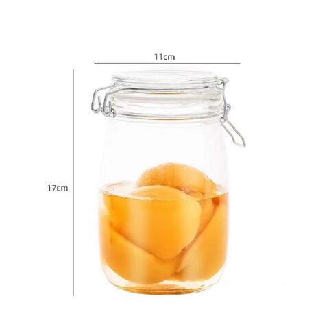 4Pcs Acacia Wood Cover Seasoning Jar Square Transparent Glass Bottles Kitchen  Storage Salt Spice Restaurant Sealing Cans