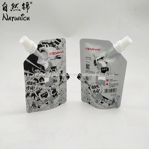 Custom 100ml 200ml Aluminium Foil Spout Pouch Liquid Fruit Juice