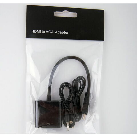 Vention-Convertisseur VGA vers HDMI mâle vers femelle avec audio,  adaptateur analogique numérique pour ordinateur portable