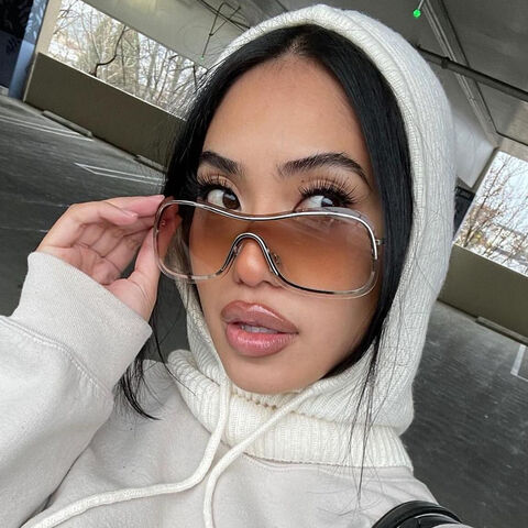 Gafas de sol de aviador de diseñador Y2K 2023 para mujer y hombre, gafas de sol con pantalla plana, futuristas, sin montura, con lentes degradadas