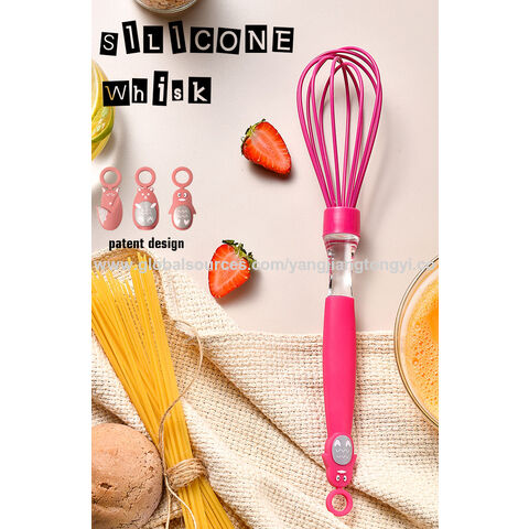 Silicone Whisk,Professional Whisks for Cooking Non Scratch,Stainless Steel  & Sil