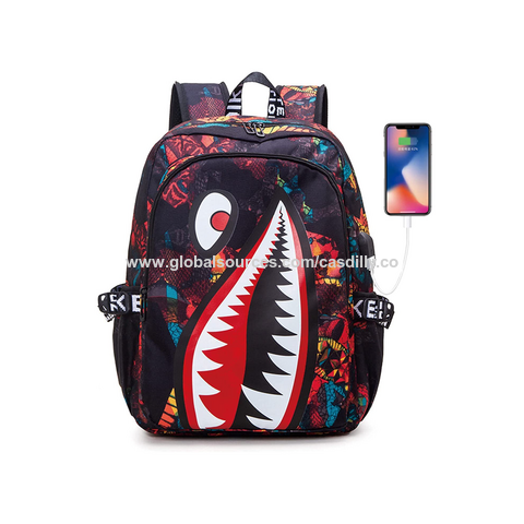 Compre Mochila Infantil Mochila De Tubarão Meninos Mochila Mochila De  Laptop Com Usb Leve Resistente à água e Bolsas Escolares de China por  grosso por 3.5 USD