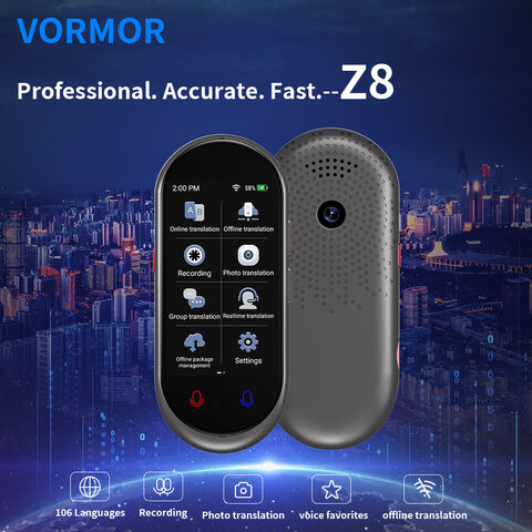 Al Real-time Portable Vormor Z8,112 Language Translator