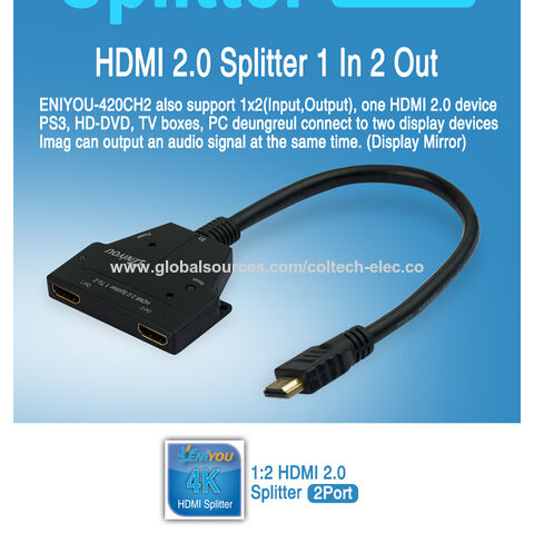 Acheter Commutateur HDMI 2 en 1 sortie 1080P 4K, boîtier de
