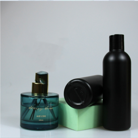 Bouteille PEHD Mat Noir Épaule Arrondie 250 ml - Flacon Plastique Industriel