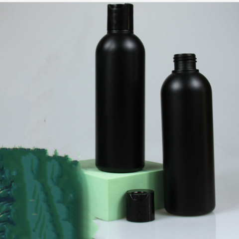 Bouteille PEHD Mat Noir Épaule Arrondie 250 ml - Flacon Plastique Industriel