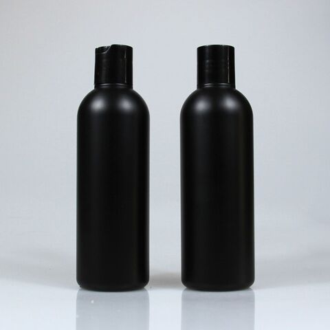 Bouteille PEHD Mat Noir Épaule Arrondie 250 ml - Flacon Plastique Industriel