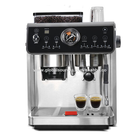 Four languages Commerical Fully Automatic coffee machine LCD espresso  coffee machine&coffee grinder 19 bar cappuccino maker 220v