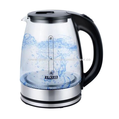 1.7L 220V Electric Kettle Stainless Steel Glass Health Preserving Pot  Electric Water Heater with Blue