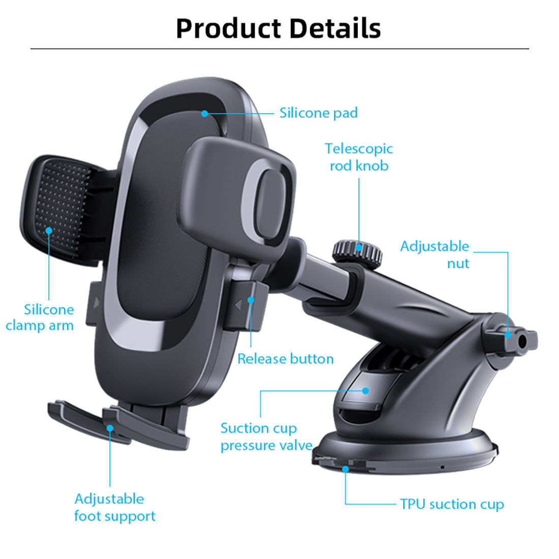 Buy Wholesale China Universal Telescopic Dash Suction Cup Stand ...