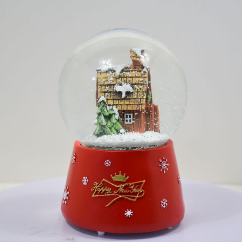 Globo de nieve de cristal con resina, regalo de decoración navideña - Bola de agua