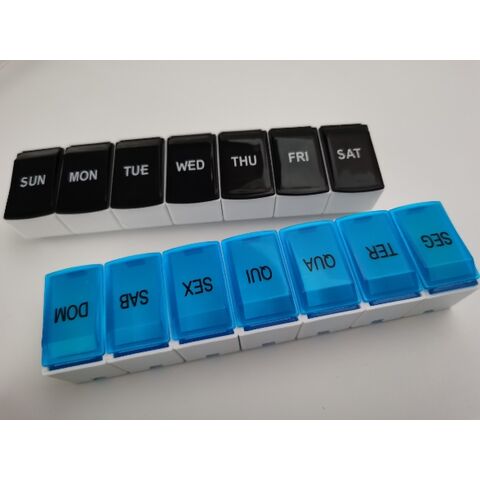 Wöchentliche, abnehmbare Pillendose aus Kunststoff mit individuellem Logo, 7 Tage