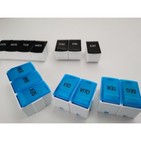 Wöchentliche, abnehmbare Pillendose aus Kunststoff mit individuellem Logo, 7 Tage