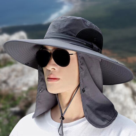 Compre Sombrero De Pescador Con Protección Solar Uv Con Solapa Para El  Cuello, Protector Solar Transpirable Para Exteriores y Sombrero De Verano  de China por 1.5 USD