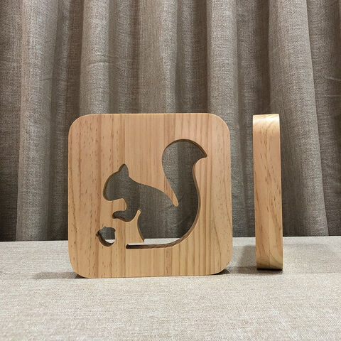 Lámpara de noche creativa LED tallada en sólido, lámparas de escritorio LED, luces nocturnas USB, lámpara de mesa