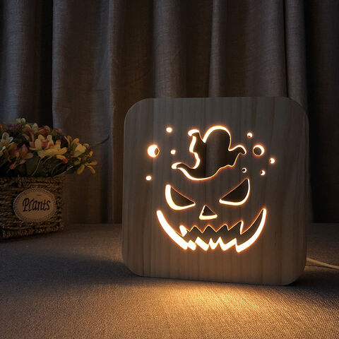 Lámpara de noche creativa LED tallada en sólido, lámparas de escritorio LED, luces nocturnas USB, lámpara de mesa