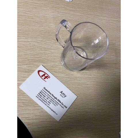 Jarra de cerveza de vidrio 300ml PC Vaso acrílico jarra de cerveza transparente Vaso de vino de plástico