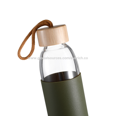 Glass bottle 550ml with bamboo lid