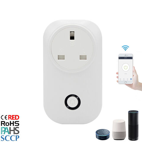 2 in 1 Smart Plug Socket Wireless Dual Power Socket with APP and Voice  Control Timing Switch Overload Protection Compatible with Home IFTTT 15A