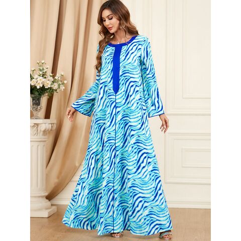 Dubai Party Abaya Shop Online Stripe Skirt Dress Jakarta Muslim