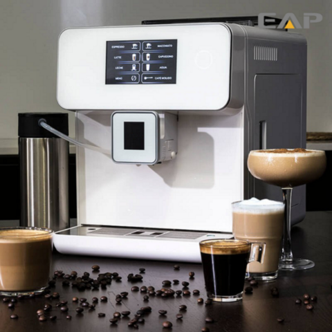 Máquina de café espresso automática de diseño suizo con bomba italiana - Ideal para hostelería y oficinas